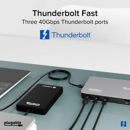PLUGABLE THUNDERBOLT DOCK DOCKING STATION WITH DISPLAYLINK