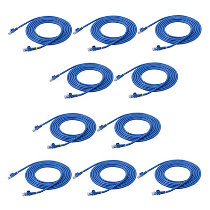 10FT BLUE 10 PACK CAT6 CABLE SNAGLESS RJ45 UTP PATCH CABLE CORD