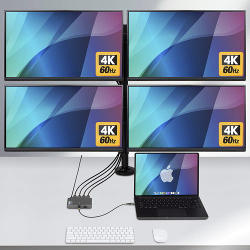 USB-C QUAD-MONITOR WORKSTATION ADAPTER 4K 60HZ HDMI PD