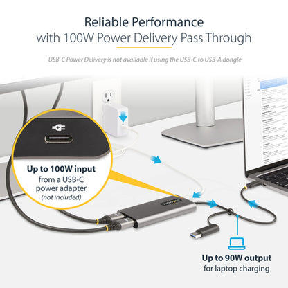 USB-C TO DUAL-HDMI ADAPTER - USB TO HDMI CONVERTER 4K 60HZ PD