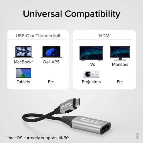 PLUGABLE USB-C HDMI 8K ADAPTER USB-C TO HDMI 8K ADAPTER 8K60HZ