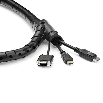 8FT COILED CABLE MANAGEMENT SLEEVE SPIRAL CORD WIRE ORGANIZER