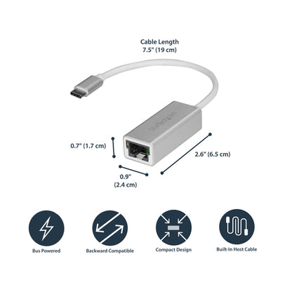 USB C TO ETHERNET ADAPTER USBC GIGABIT RJ45 LAN NETWORK DONGLE