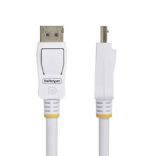 DISPLAYPORT 1.2 CABLE 4K 60HZ 6FT WHITE VESA CERTIFIED DP 1.2