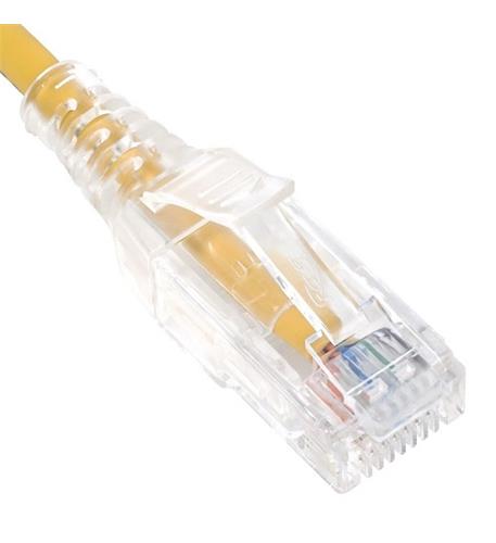 PATCH CORD, CAT 6 SLIM CLEAR SR 7FT YL