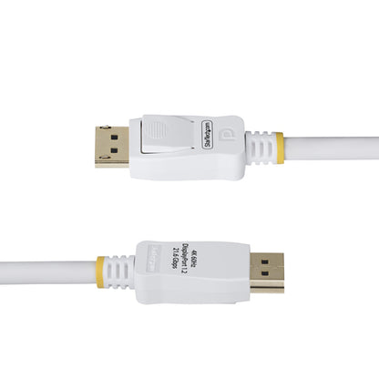 DISPLAYPORT 1.2 CABLE 4K 60HZ 6FT WHITE VESA CERTIFIED DP 1.2