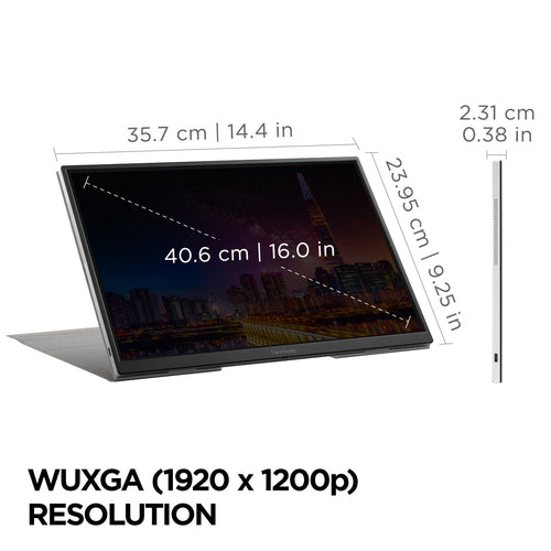 16IN PORTABLE IPS MONITOR WITH BUILT IN BATTERY AND WIRELESS CASTI