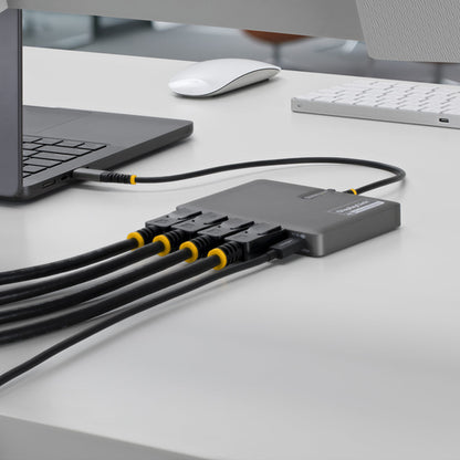 USB-C QUAD-MONITOR WORKSTATION ADAPTER 4K 60HZ DISPLAYPORT PD