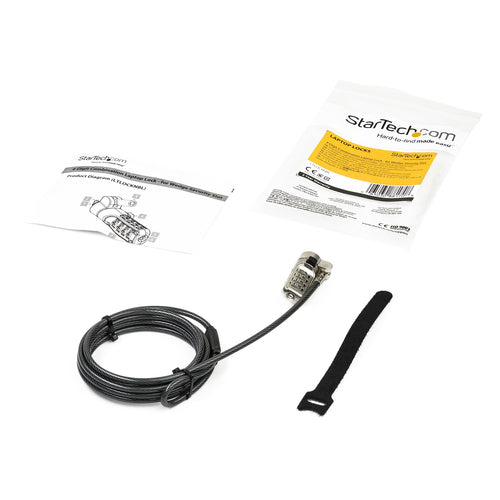 6.5FT LAPTOP CABLE LOCK STEEL 4 DIGIT COMPUTER SECURITY LOCK WEDGE