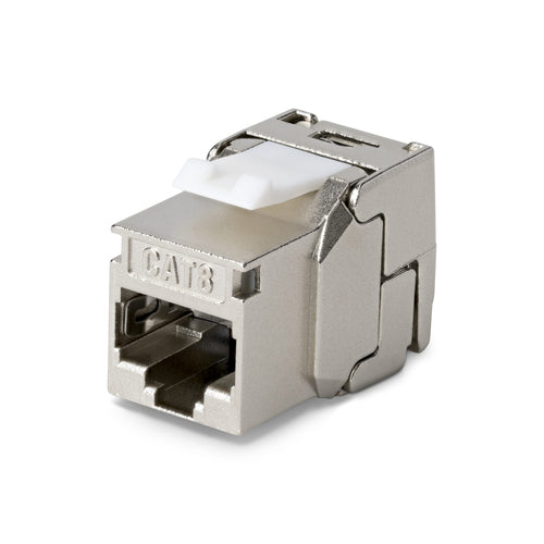 CAT8 STP KEYSTONE JACK 6-PACK 180-DEGREE/TOOLLESS/SHIELDED