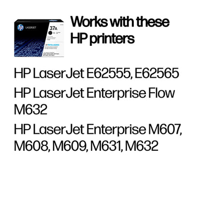 37A BLACK ORIGINAL  TONER CARTRIDGE  FOR LASERJET