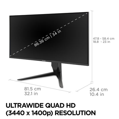 34 1MS 165HZ GAMING MONITOR WITH FREESYNC PREMIUM 3440 X 1440