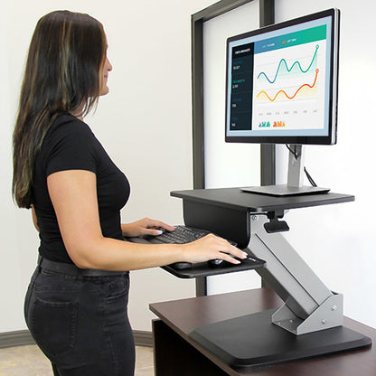 SIT STAND DESK CONVERTER HEIGHT ADJUSTABLE ERGONOMIC STANDING DESK