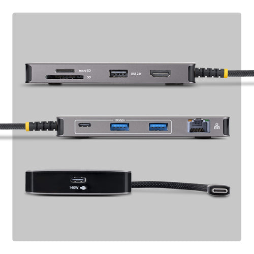 USB-C MULTIPORT HUB - 4K 60HZ HDMI 140W PD GBE