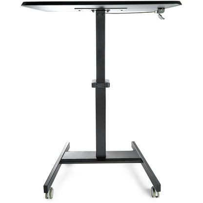 MOBILE STANDING DESK ON WHEELS PORTABLE SIT STAND HEIGHT ADJ CART