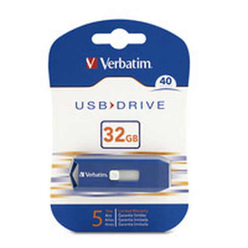 32GB FLASH DRIVE USB 2.0 RETRACTABLE BLUE 97408