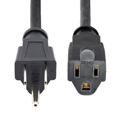 10FT POWER EXTENSION CORD NEMA 5-15R TO 5-15P COMPUTER POWER CORD