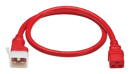 PDU POWER CORD C19 P-LOCK LITE C20 20A 250V 12AWG 3FT RED 6-PACK (P036-EN3-ARD-6)