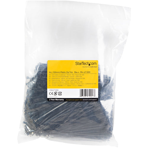 1000PK PLASTIC CABLE TIES NYLON SELF LOCKING WIRE ZIP TIES - 4 INCH