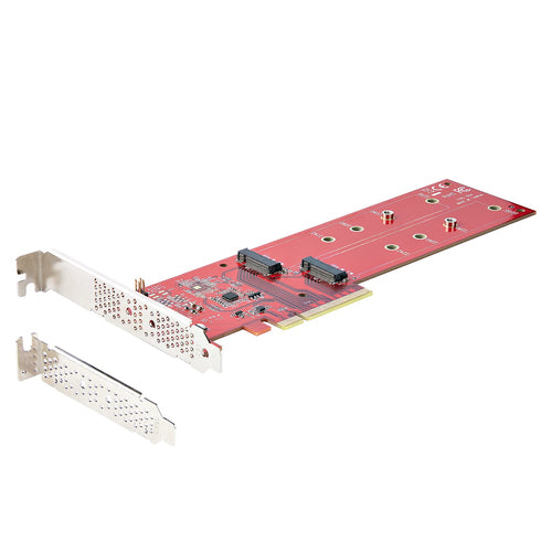 DUAL M.2 PCIE SSD ADAPTER CARD MKEY AHCI NVME M2 SSD PCIE 4.0