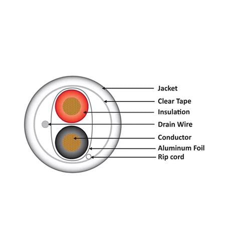 16-2 SHIELDED SPEAKER GRAY 1K FT