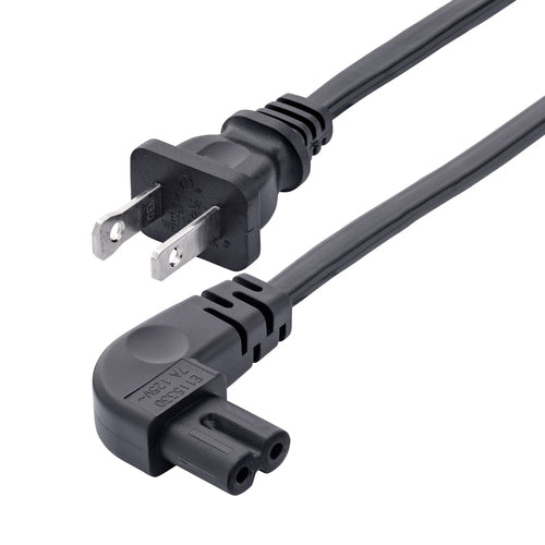 3FT LAPTOP POWER CORD NEMA 1-15P TO RIGHT ANGLE C7