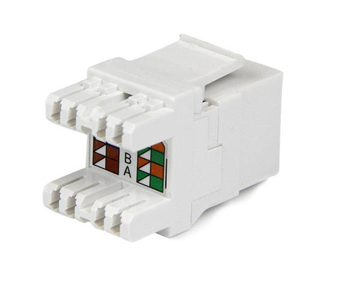 CAT6 RJ45 KEYSTONE JACK WHITE 110 TYPE NETWORK JACK