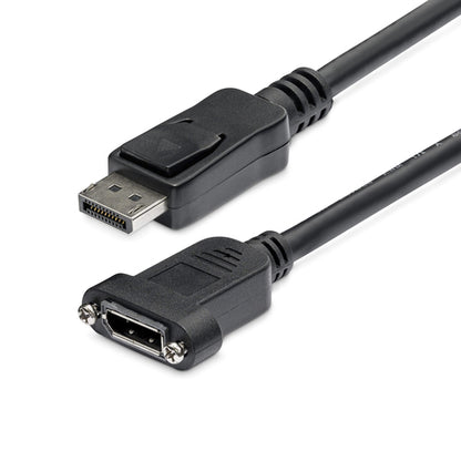 3FT PANEL MOUNT DISPLAYPORT CABLE DP 1.2 VIDEO EXTENSION CORD