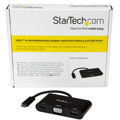 USB C MULTIPORT ADAPTER 60W PD VGA USBC MINI TRAVEL DOCK W/ USB
