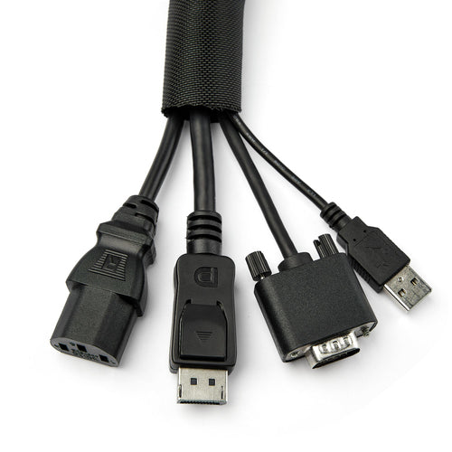 15FT CABLE MANAGEMENT SLEEVE TRIMMABLE CORD / WIRE ORGANIZER