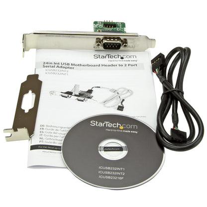 24IN MOTHERBOARD SERIAL PORT USB TO 1 PORT SERIAL RS232 ADAPTER