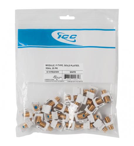 MODULE, F-TYPE GOLD PLATED 3GHz, 25PK