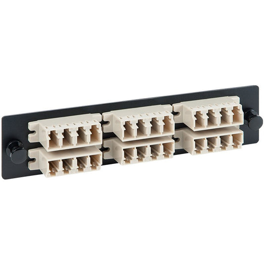 ADAPTER PANEL- 6 QUAD LC- 24F- BEIGE- MM