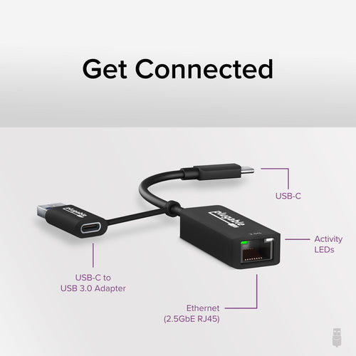 PLUGABLE USBC-E2500 2.5G USB C TO ETHERNET ADAPTER