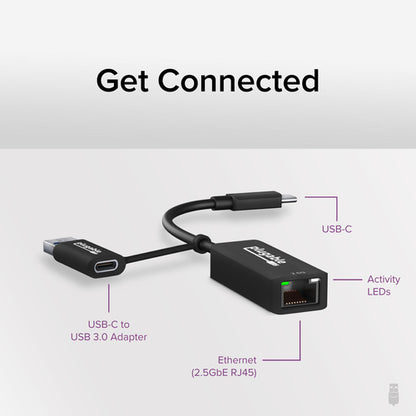 PLUGABLE USBC-E2500 2.5G USB C TO ETHERNET ADAPTER