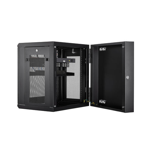 WALL MOUNT NETWORK CABINET 12U HINGED SERVER RACK ENCLOSURE