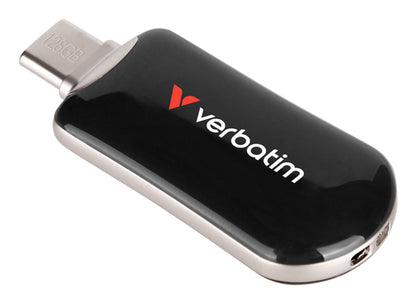 VERBATIM 128GB PLECTRA USB-C FLASH DRIVE BLACK