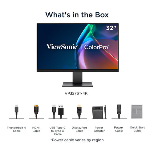 32IN COLORPRO 4K UHD IPS MNTR WITH 100W THUNDERBOLT RJ45 DCI-P3 A