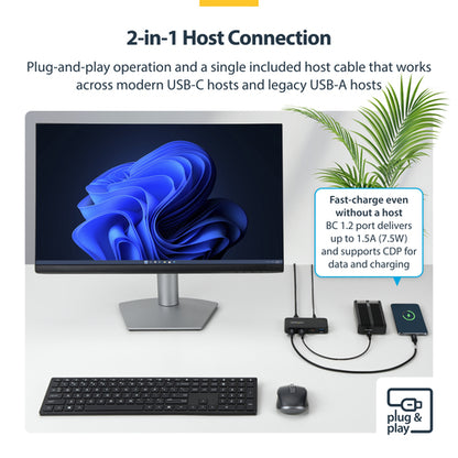 4-PORT USB-C  USB-A HUB 5GBPS SELF-POWERED (311NA-USB-HUB)