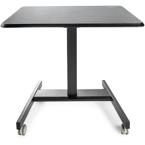 MOBILE STANDING DESK ON WHEELS PORTABLE SIT STAND HEIGHT ADJ CART