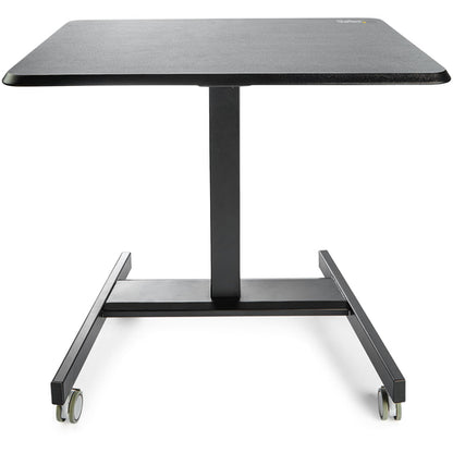 MOBILE STANDING DESK ON WHEELS PORTABLE SIT STAND HEIGHT ADJ CART