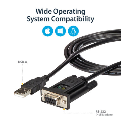 6FT USB TO SERIAL RS232 ADAPTER USB TO RS232 DB9 CONVERTER CABLE