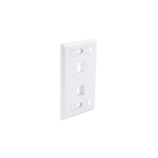 FACEPLATE ID WINDOW 2 PORT WHITE 25PK