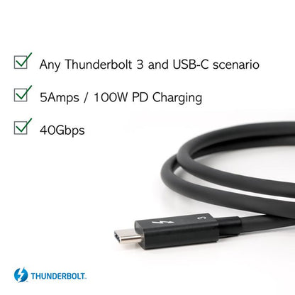 PLUGABLE TBT3-40G80CM TBT3 CABLE 40GBSP  100W CHARGING