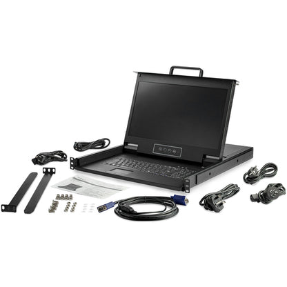 VGA RACKMOUNT KVM CONSOLE INTEGRATED LCD MONITOR KVM SWITCH