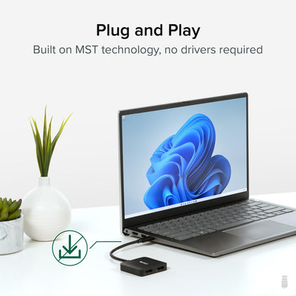 PLUGABLE USBC DUAL HDMI ADAPTER USB-C DUAL 4K HDMI DISPLAY ADAPTER