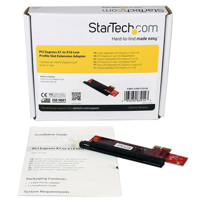 PCIE EXTENSION X1 X16 ADAPTER PCIE LOW PROFILE EXTENSION ADAPTER (PEX1TO162)