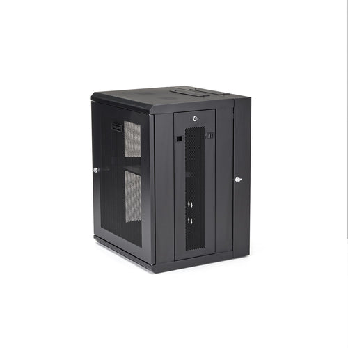 WALL MOUNT NETWORK CABINET 15U HINGED SERVER RACK ENCLOSURE