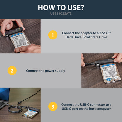 USB C TO SATA ADAPTER CABLE 2.5  3.5 SSD HDD ADAPTER CABLE