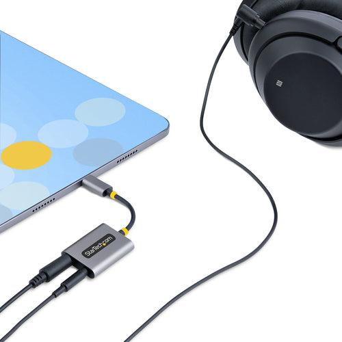 USB-C HEADPHONE SPLITTER - USB C TO DUAL 3.5MM AUDIO ADAPTER